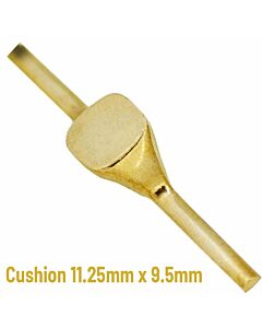 18ct Yellow Gold Cushion signet 11.25mm x  9.5mm | Unfinished signet stamping